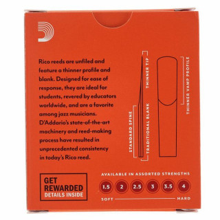 Трости для кларнета DAddario Woodwinds Rico Bb- Clar 4.0 DAddario Woodwinds Rico Bb- Clar 4.0