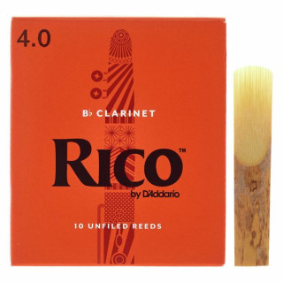 Трости для кларнета DAddario Woodwinds Rico Bb- Clar 4.0 DAddario Woodwinds Rico Bb- Clar 4.0
