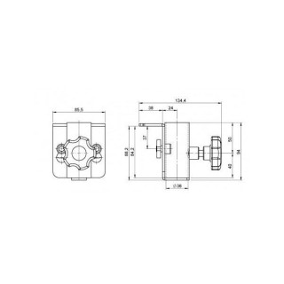 Держатель для платформ Stairville Tour Stage Railing Holder 2 Stairville Tour Stage Railing Holder 2