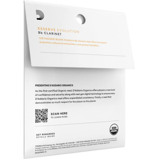 Даддарио Деревянные духовые инструменты органического происхождения. Evo CLAR 2.5 3P DAddario Woodwinds Organic Res. Evo CLAR 2.5 3P