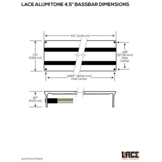 Кружевные звукосниматели Aluma Bass Bar 4,5 CH Lace Pickups Aluma Bass Bar 4.5 CH