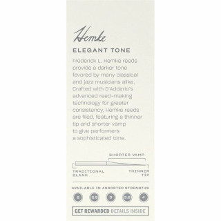 Трость для саксофона DAddario Woodwinds Hemke Baritone Saxophone 2.5 DAddario Woodwinds Hemke Baritone Saxophone 2.5