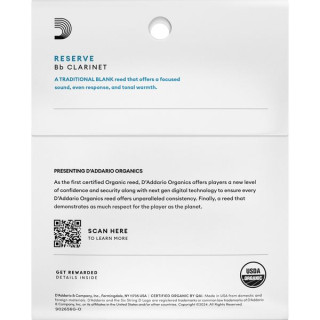 Даддарио Деревянные духовые инструменты органического происхождения. CLAR 2.5 3P DAddario Woodwinds Organic Res. CLAR 2.5 3P