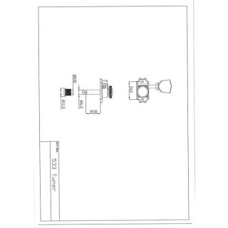 Винтовой ротоматический замок Grover 533N Grover 533N Vintage Locking Rotomatic