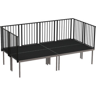 Бортики Stageworx 1м Черный Stageworx Safety Railings 1m Black
