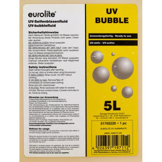 Жидкость Eurolite UV Bubble Fluid 5л желтого цвета Eurolite UV Bubble Fluid 5l yellow