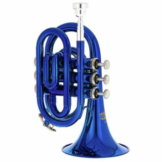 Thomann TR 25 Bb-Карманная труба синего цвета Thomann TR 25 Bb-Pocket Trumpet Blue
