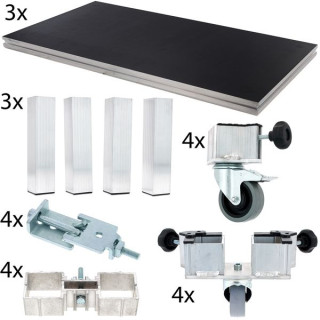 3x Stairville Tour Сценическая платформа 2x1 м ODW Набор №458662 3x Stairville Tour Stage Platform 2x1m ODW Bundle №458662