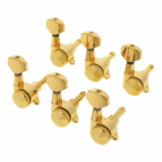 Локовые колки для электрогитары Harley Benton Parts Locking Tuners 6L Gold Harley Benton Parts Locking Tuners 6L Gold