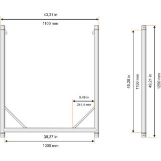 Глобальная ферменная рама UFRAME 100-B черная Global Truss UFRAME100-B Black