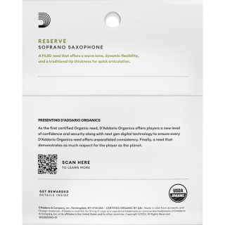 Даддарио Вудвиндс Органический резерв СОП 2,5 3Р DAddario Woodwinds Organic Reserve SOP 2.5 3P