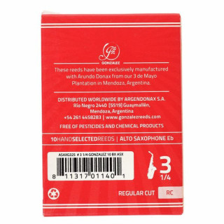 Трости для саксофона Gonzalez RC Alto Saxophone 3.25 Gonzalez RC Alto Saxophone 3.25