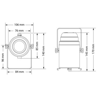 4x Stairville PAR 16 GU10 polished Набор №241597 4x Stairville PAR 16 GU10 polished Bundle №241597