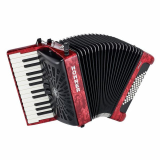 Аккордеон  Hohner Bravo II 48 Red silent key Hohner Bravo II 48 Red silent key