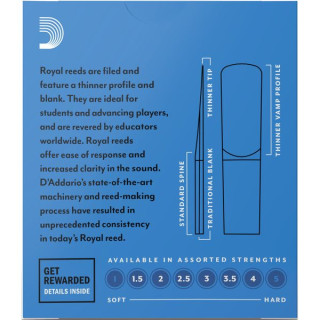 Даддарио Деревянные духовые Королевский альт-кларнет 2.5 DAddario Woodwinds Royal Alto Clarinet 2.5