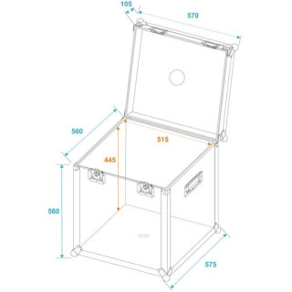 Roadinger Flightcase Зеркальный шар 50см Roadinger Flightcase Mirror Ball 50cm