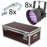 Stairville LED PAR 56 B 8er дорожный комплект MK2 Stairville LED PAR 56 B 8er Road Kit MK2