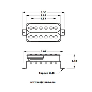 Звукосниматель Mojotone 59 Clone Hot Humbucker BR C