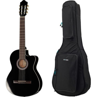 Классическая гитара Thomann Classic-CE 4/4 Guitar Black Набор №367964 Thomann Classic-CE 4/4 Guitar Black Bundle №367964