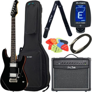 Электрогитара Harley Benton Fusion-III HH EB BK Bundle №530240 (Комплект)