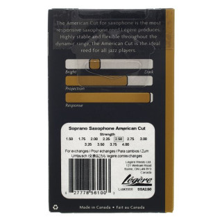 Сопрано-саксофон Legere American Cut 2.5 Legere American Cut Soprano Sax 2.5