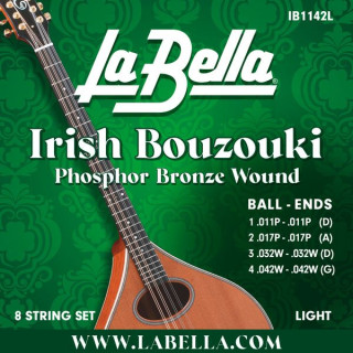 Струны ирландского бузуки La Bella IB1142L La Bella IB1142L Irish Bouzouki Strings