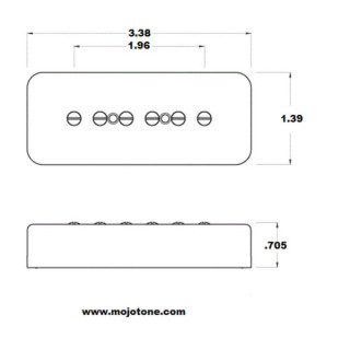 Звукосниматель Mojotone Hot Q. Coil P-90 Soapbar BR BK
